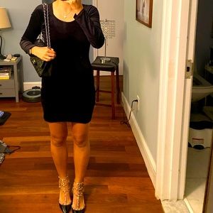 Black velvet dress